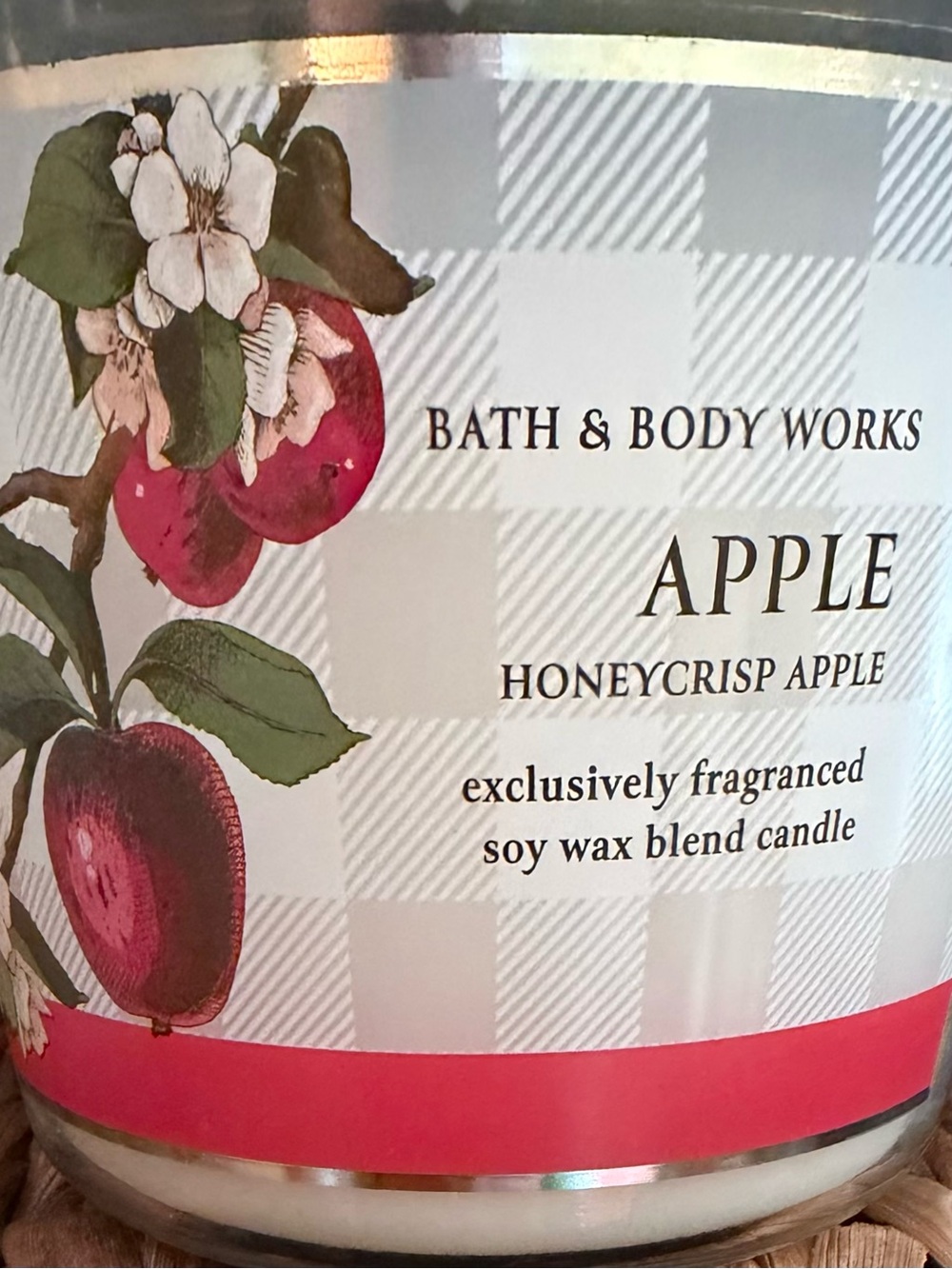 BATH AND BODY WORKS HONEYCRISP APPLE  3-WICK CANDLE - Picture 5 of 5